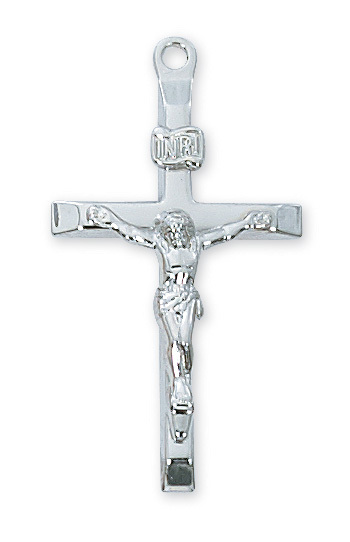 1.32 x .72 x 0.7 in. Sterling Silver Crucifix Pendant for Brass Chain