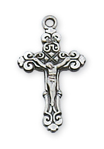 0.72 x 0.4 x 0.6 in. Sterling Silver Crucifix Pendant