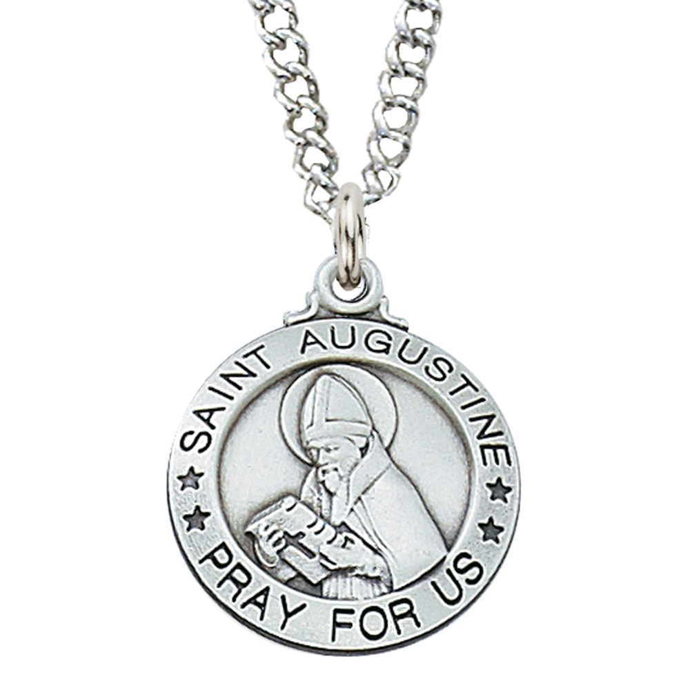 L600AU 0.95 x 0.79 x 0.6 in. Sterling Silver St. Augustine Pendant