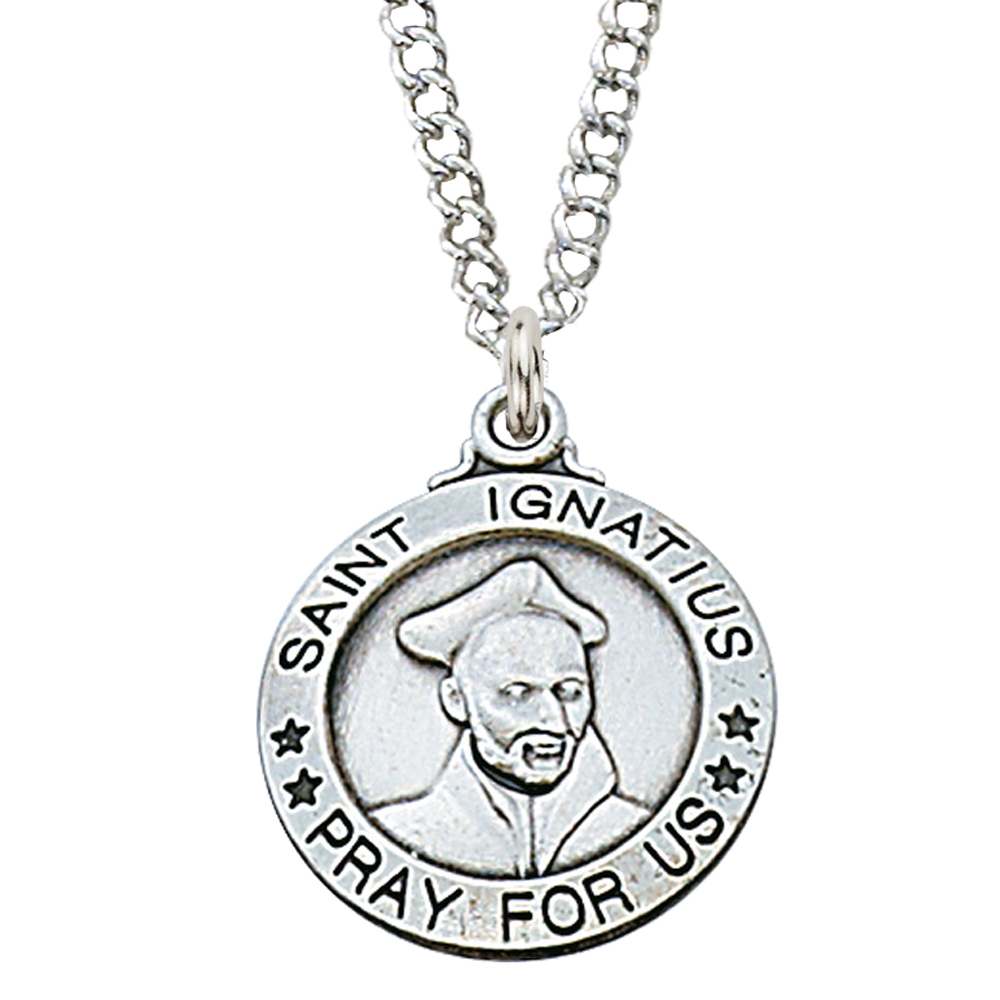 L600IG 0.95 x 0.79 x 0.6 in. Sterling Silver St. Ignatius Pendant