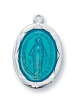 0.77 x 0.56 x 0.7 in. Sterling Silver Miraculous Pendant