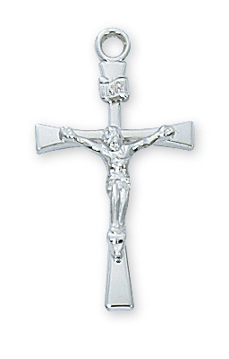 0.94 x 0.52 x 0.12 in. Sterling Silver Crucifix Pendant