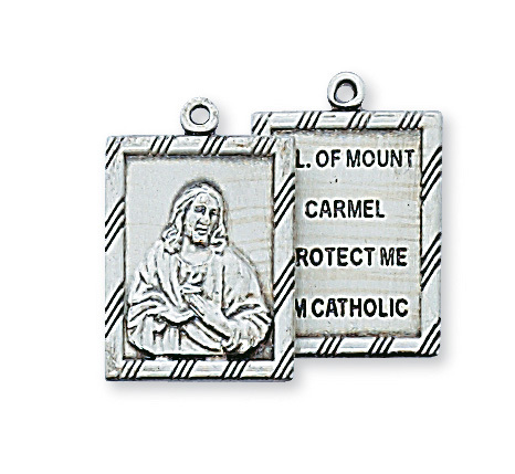 L611 0.77 x 0.5 x 0.6 in. Sterling Silver Scapular Pendant