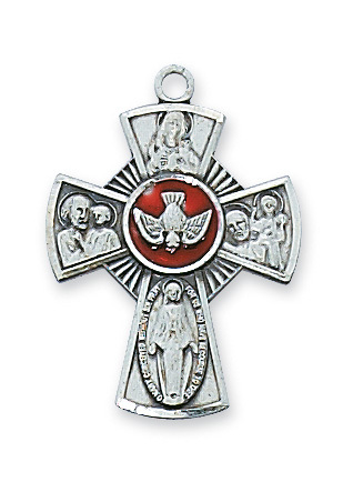0.92 x .67 x 0.7 in. Sterling Silver 4-way Pendant