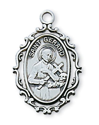 L621GR 1 x 0.65 x 0.6 in. Sterling Silver St. Gerard Pendant