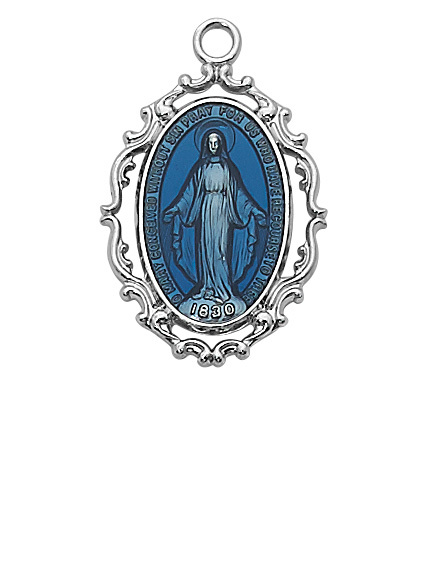 1 x 0.65 x 0.6 in. Sterling Silver Miraculous Pendant