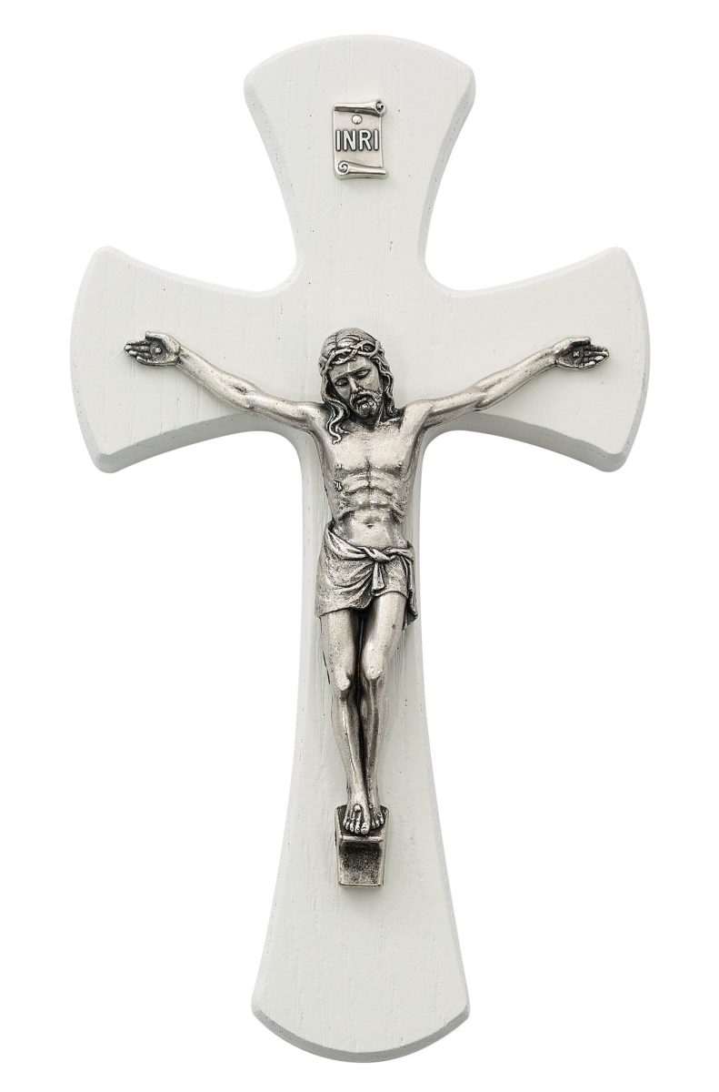 7 in. White Crucifix
