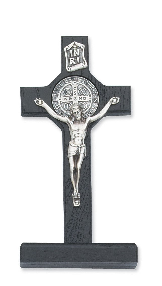 80-89 6 in. Black Standing St. Benedict Crucifix