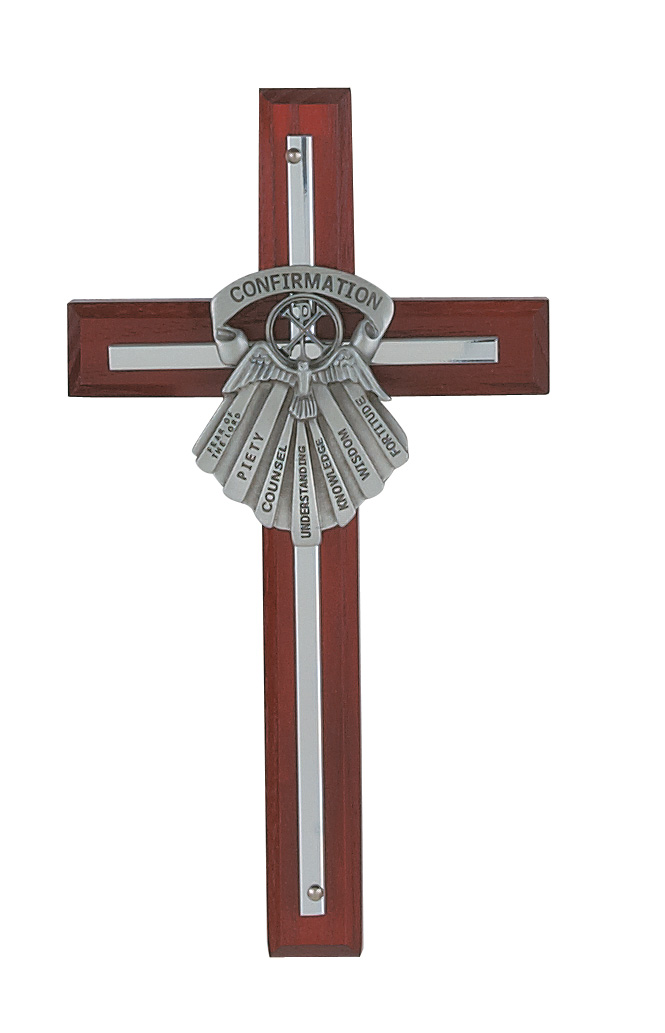 77-18 7 in. Cherry Gifts of The Spirit Cross Boxed