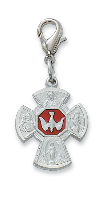 Picture of McVan CLMG5ES Red 4-Way Clip On Carded Medal Charm