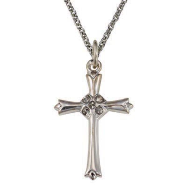 18 in. Chain Sterling Silver Cross