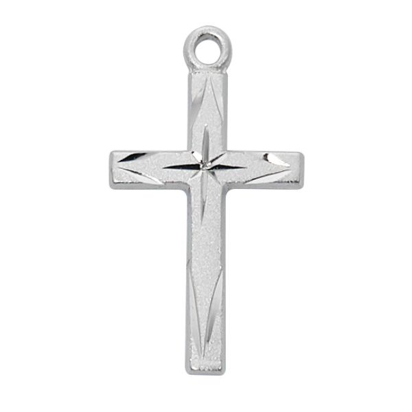 18 in. Chain Sterling Silver Cross Boxed