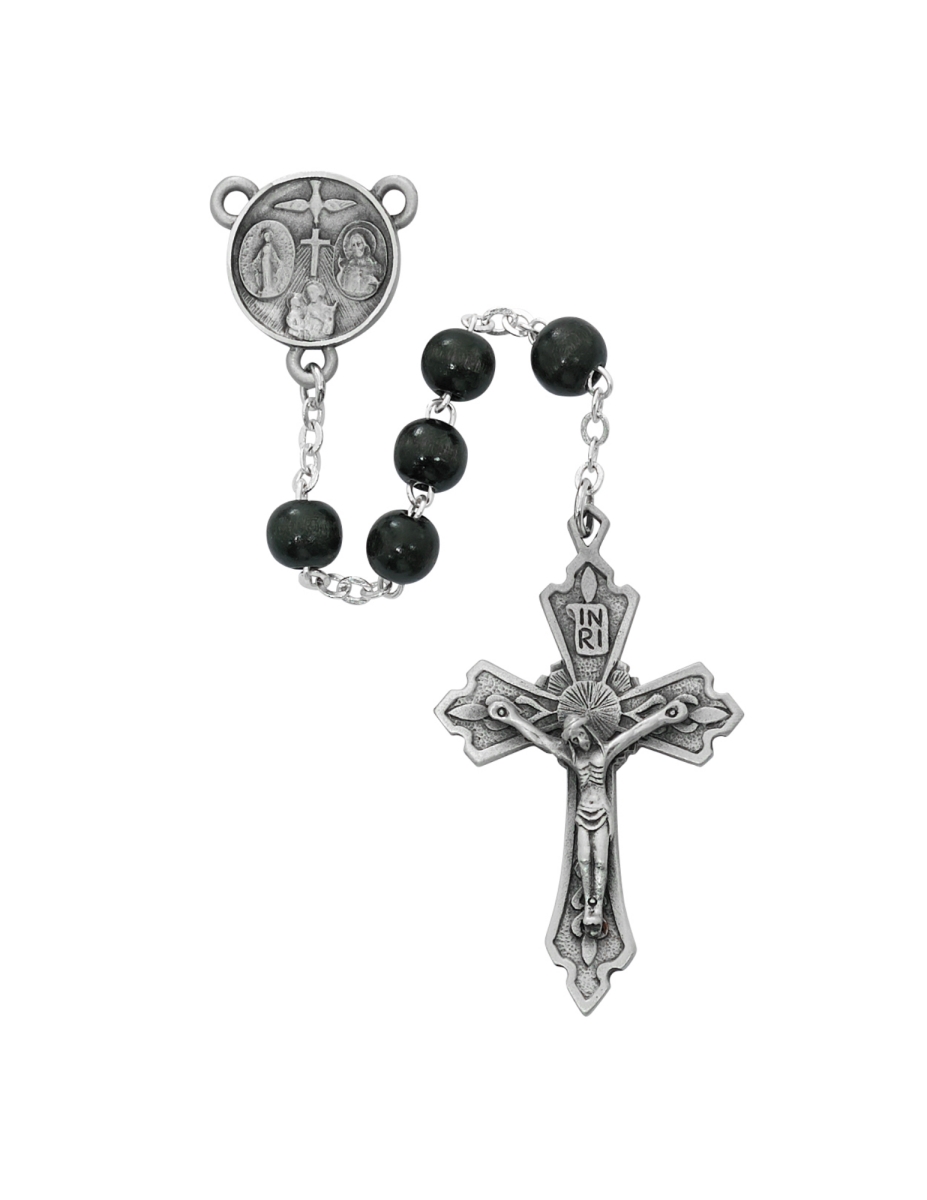Picture of Mcvan R875F 7 mm Black Wood Rosary Boxed