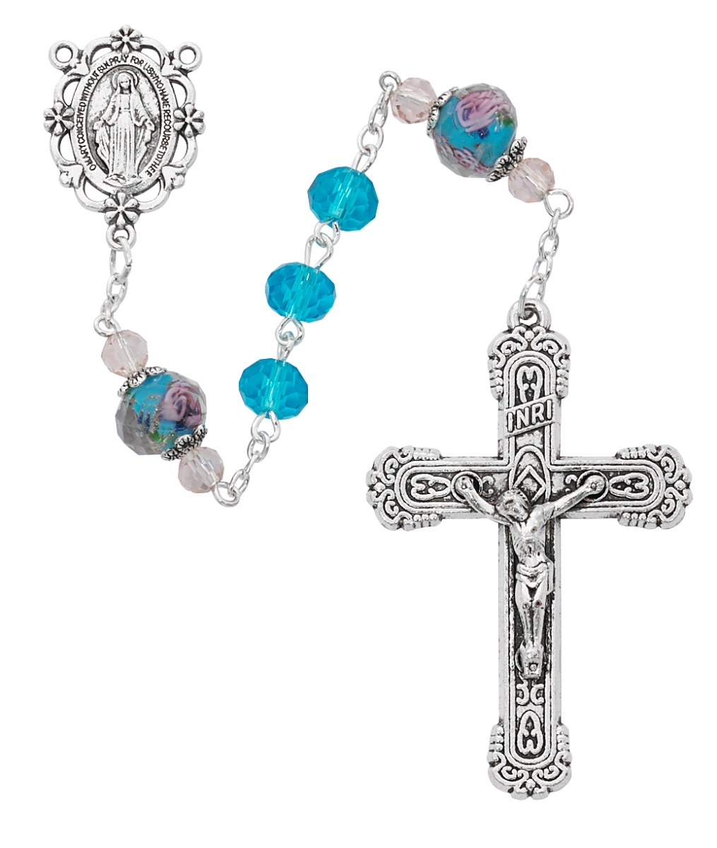 Picture of Mcvan R890F 8 mm Aqua Crystal Rosary