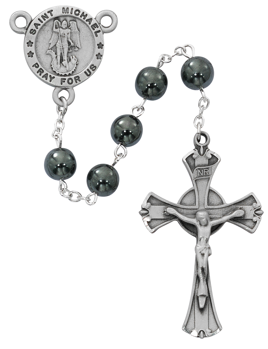 Picture of Mcvan R879F 8 mm Hematite St Michael Rosary