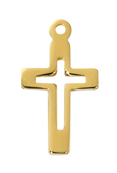 J9279 16 x 18 in. Cross Boxed Pendant, Gold & Silver