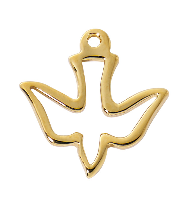 16 x 18 in. Dove Medal Boxed Pendant, Gold & Silver
