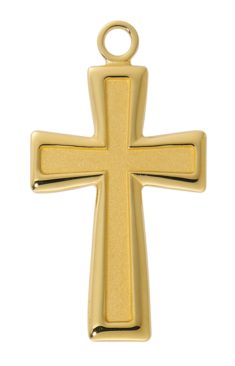 24 in. Flare Cross Boxed Pendant, Gold