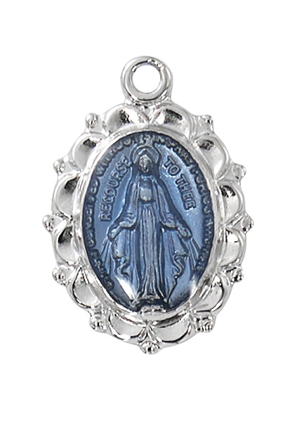 L834 16 x 18 in. Miraculous Medal Boxed Pendant, Silver