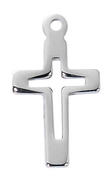 16 x 18 in. Cut Out Cross Boxed Pendant, Silver