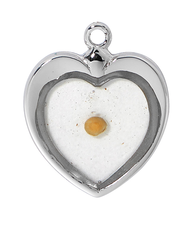 18 in. Heart with Mustard Seed Boxed Pendant, Silver