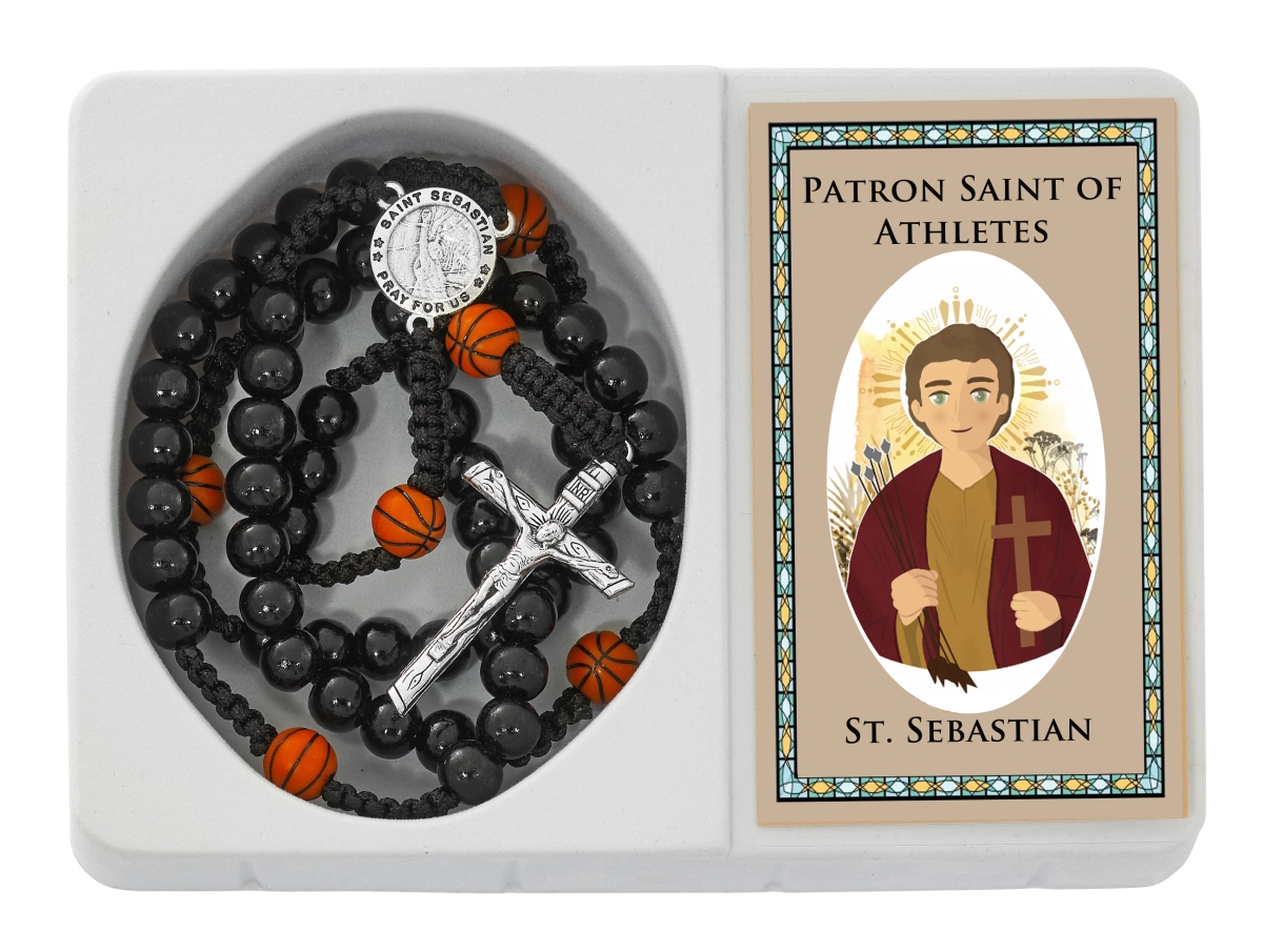 Picture of McVan P533B Saint Sebastian Basketball Rosary with Prayer Card