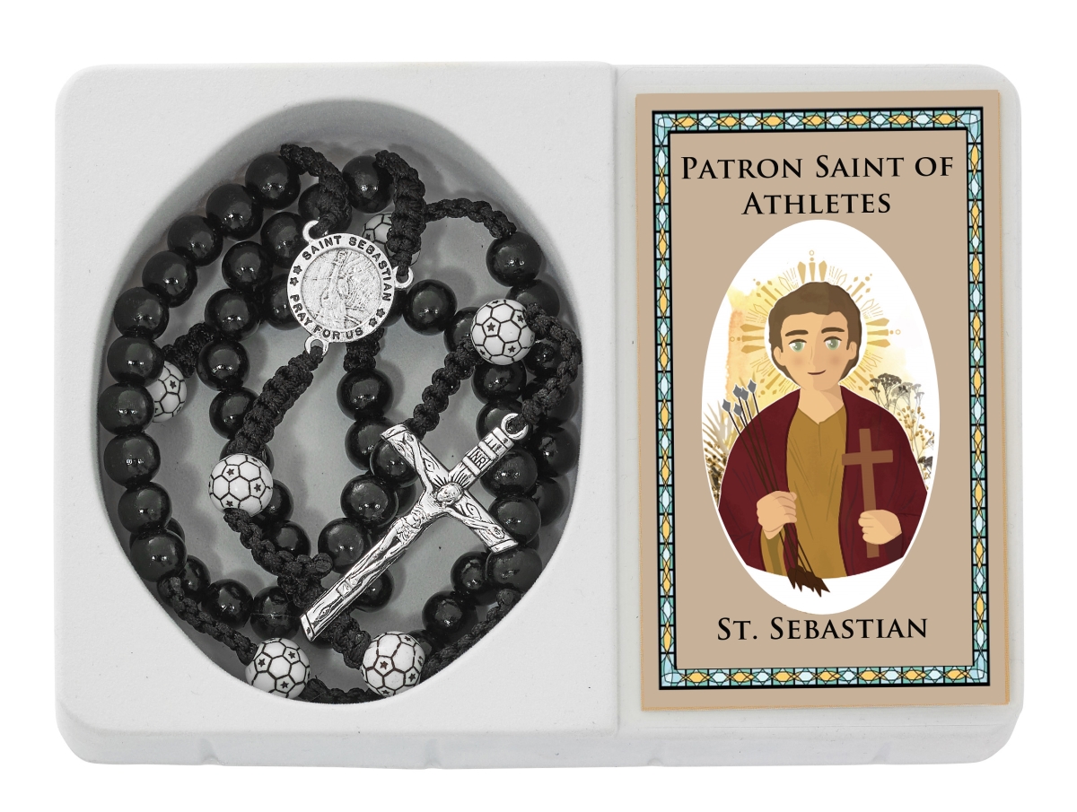 Picture of McVan P534B Saint Sebastian Soccer Rosary with Prayer Card
