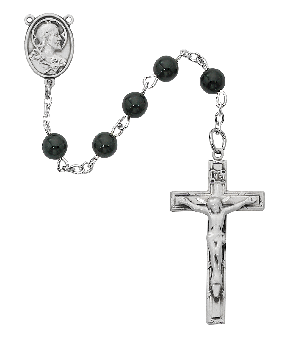 Picture of Mcvan R937LF 21.5 in. Sterling Black Onyx Rosary Box
