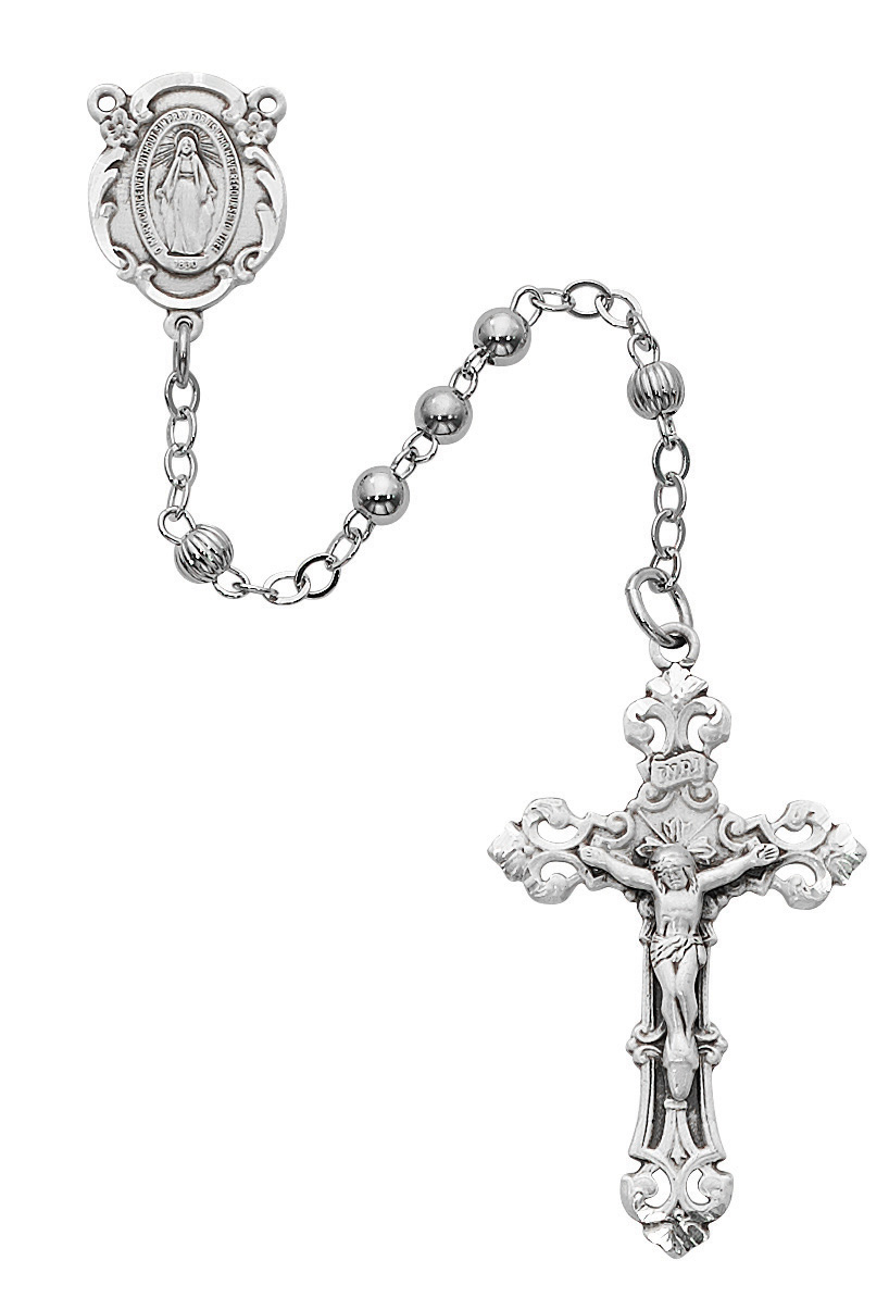 14 in. All Sterling Silver Rosary Box