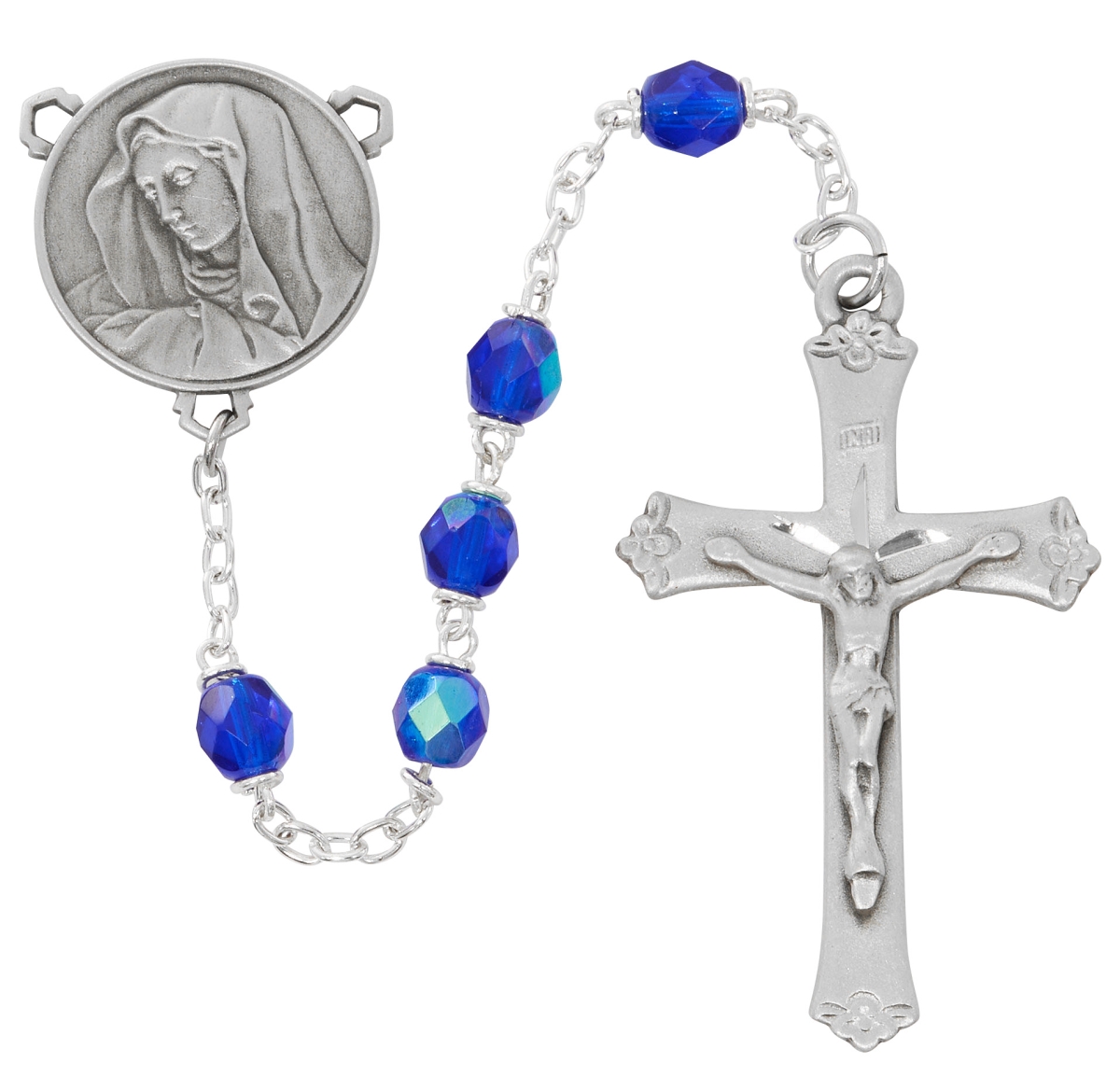 Picture of Mcvan R943F 19 in. Dark Blue Aurora Lady of Sorrows Rosary Box