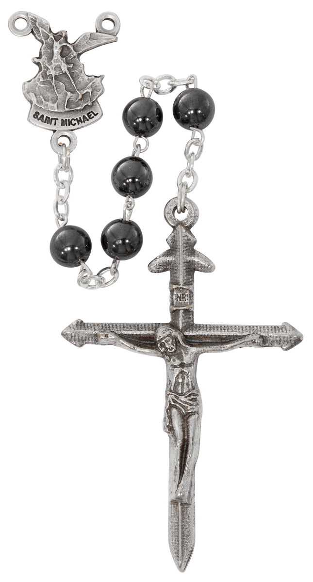 Picture of Mcvan P568R 17.5 in. Hematite St. Michael Sword Rosary Box