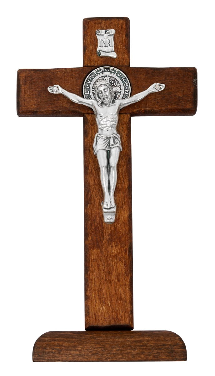 94-61 9 in. Stand St. Benedict Boxed Cross