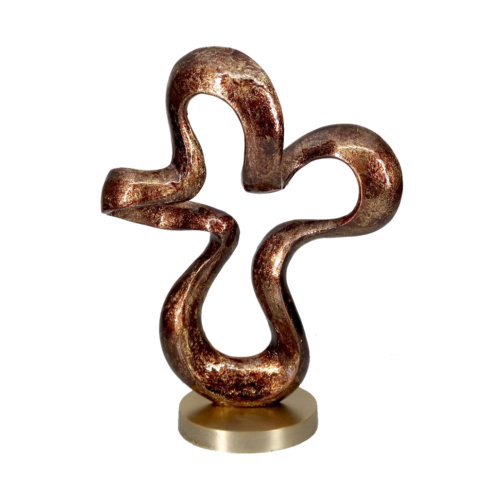 3547 Retorcido Honey Bronze & Gold Sculpture