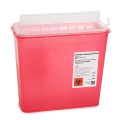 Picture of McKesson 21472800 5 qt. Prevent Sharps Container&#44; Red - 10.75 x 10.5 x 4.75 in. - 2 Piece