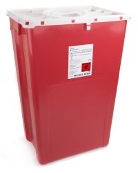 Picture of McKesson 22682801 18 gal Prevent Sharps Container&#44; Red - 24.6 x 17.3 x 13 in.