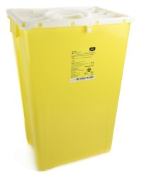 Picture of McKesson 26022801 18gal Prevent Chemotherapy Sharps Container&#44; Yellow - 24.6 x 17.3 x 13 in.