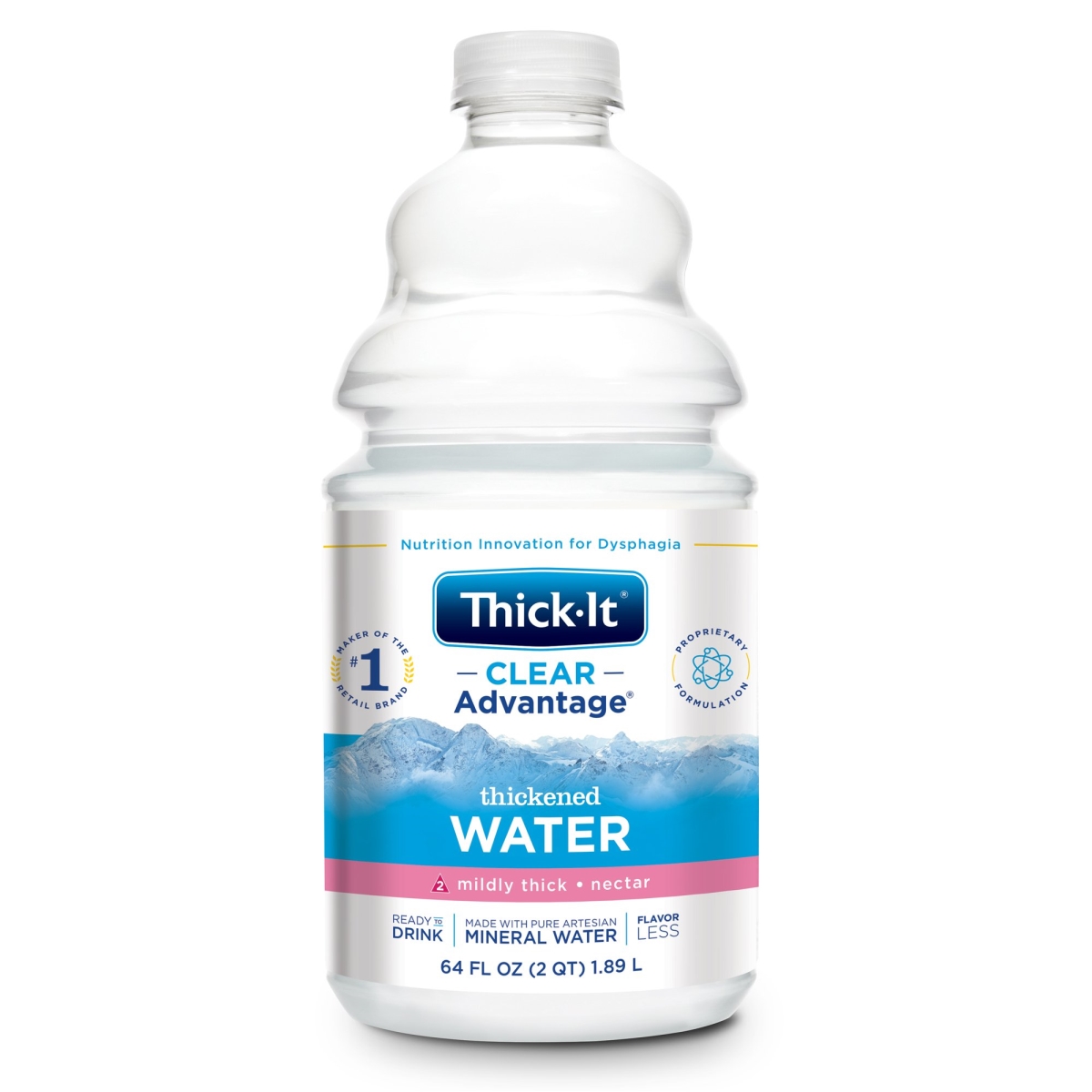 Picture of Kent Precision Foods 45002600 64 oz Unflavored Thick-It AquaCare H2O Ready to Use Thickened Water - Pack of 4