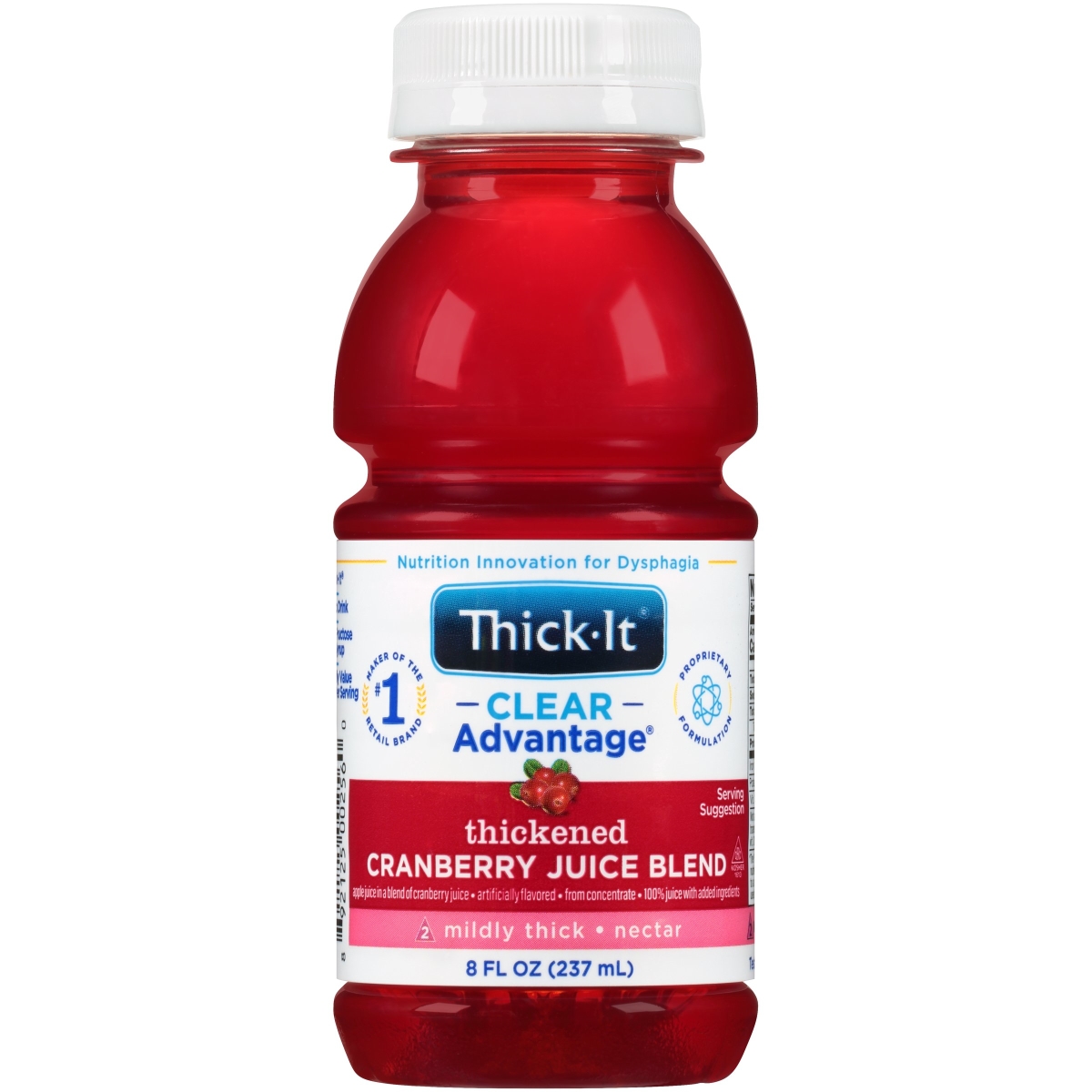 Picture of Kent Precision Foods 45992601 8 oz Nectar Consistency Cranberry Thick-It AquaCare H2O Thickened Beverage