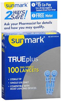 Picture of McKesson 29332700 Sunmark Trueplus Lancet Needle&#44; 28 Gauge - Pack of 100