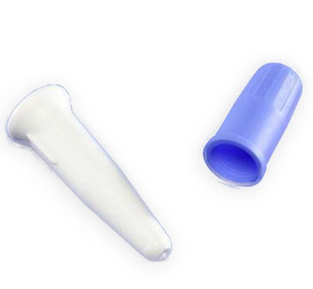 Picture of Cardinal 16001950 Plastic Catheter Plug Curity Sterile&#44; White Plug & Blue Cap - Pack of 50