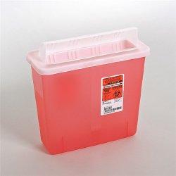 Picture of Cardinal 85312820 5 qt. In-Room Multi-Purpose Sharps Container&#44; Translucent Red - 11 x 10.75 x 4.75 in. - Pack of 20