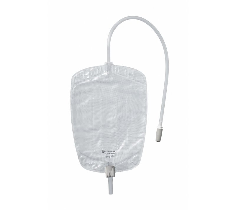 Picture of Coloplast 51701910 600 ml Rubber Conveen Security Plus Urinary Leg Bag - Pack of 10