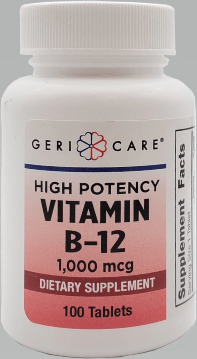 Picture of McKesson 61892712 100 mcg Geri-Care B-12 Vitamin Supplement - Pack of 100
