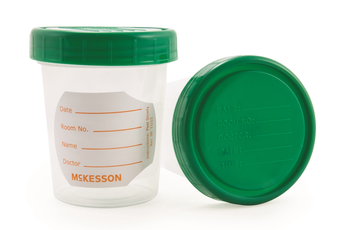 Picture of McKesson 47521205 4 oz Specimen Container Polypropylene Screw Cap Non Sterile - Pack of 500
