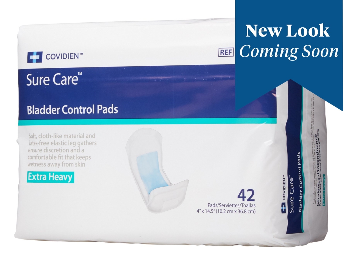 Picture of Cardinal 11353100 Sure Care Adult Disposable Heavy-Absorbent Bladder Control Pad&#44; 4 x 14.5 in. - Pack of 168
