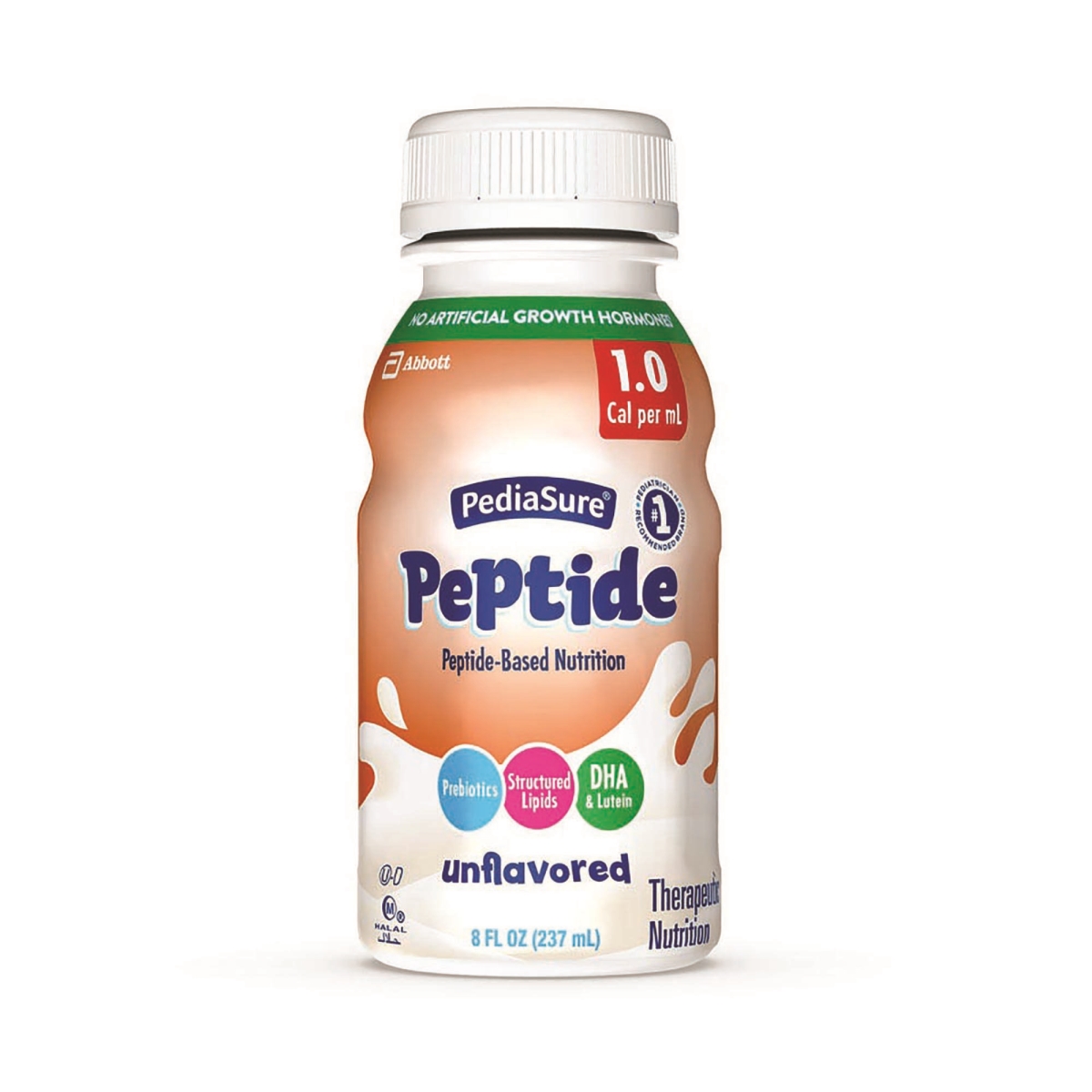 Picture of Abbott Nutrition 74132600 8 oz Unflavored 1.0 Cal PediaSure Peptide - Pack of 24