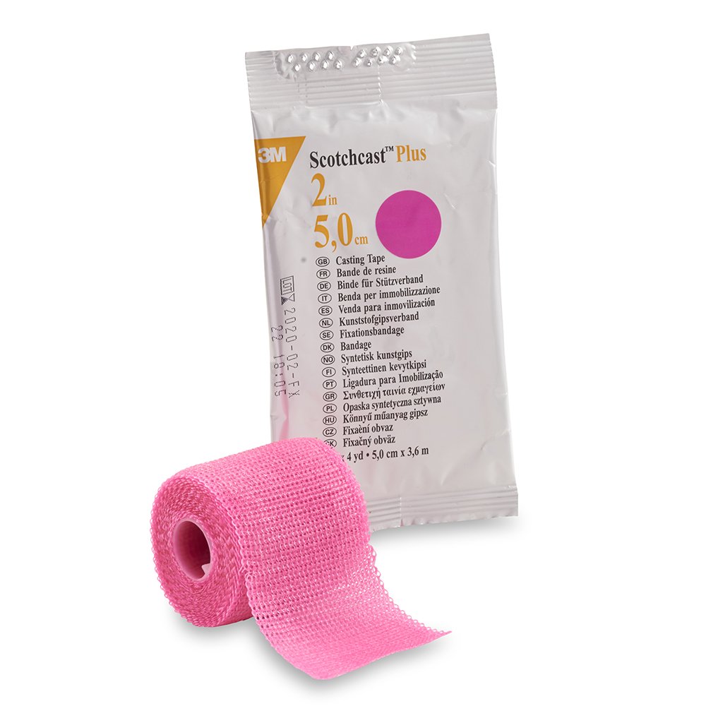 Picture of 3M Ortho 82062200 Scotchcast Plus Cast Tape&#44; Fiberglass Bright Pink - 2 in. x 12 ft.