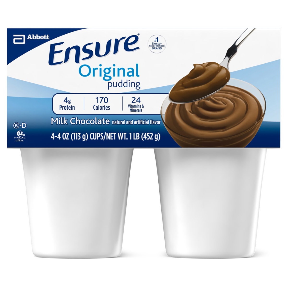 Picture of Abbott Nutrition 48462601 4 oz Chocolate Ensure Original Pudding Oral Supplement