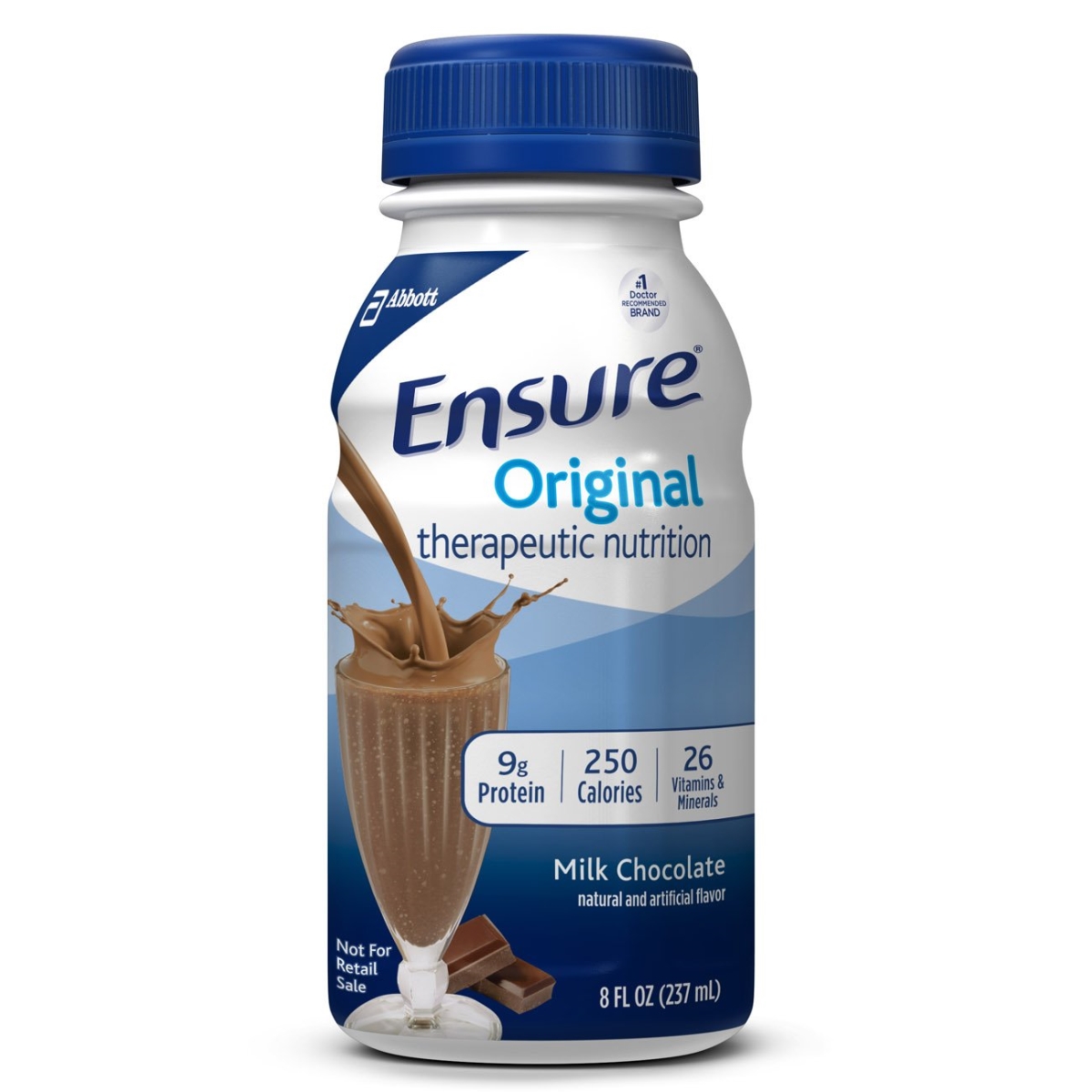 Picture of Abbott Nutrition 92832600 8 oz Chocolate Ensure Original Therapeutic Nutrition Shake Oral Supplement&#44; Pack of 24