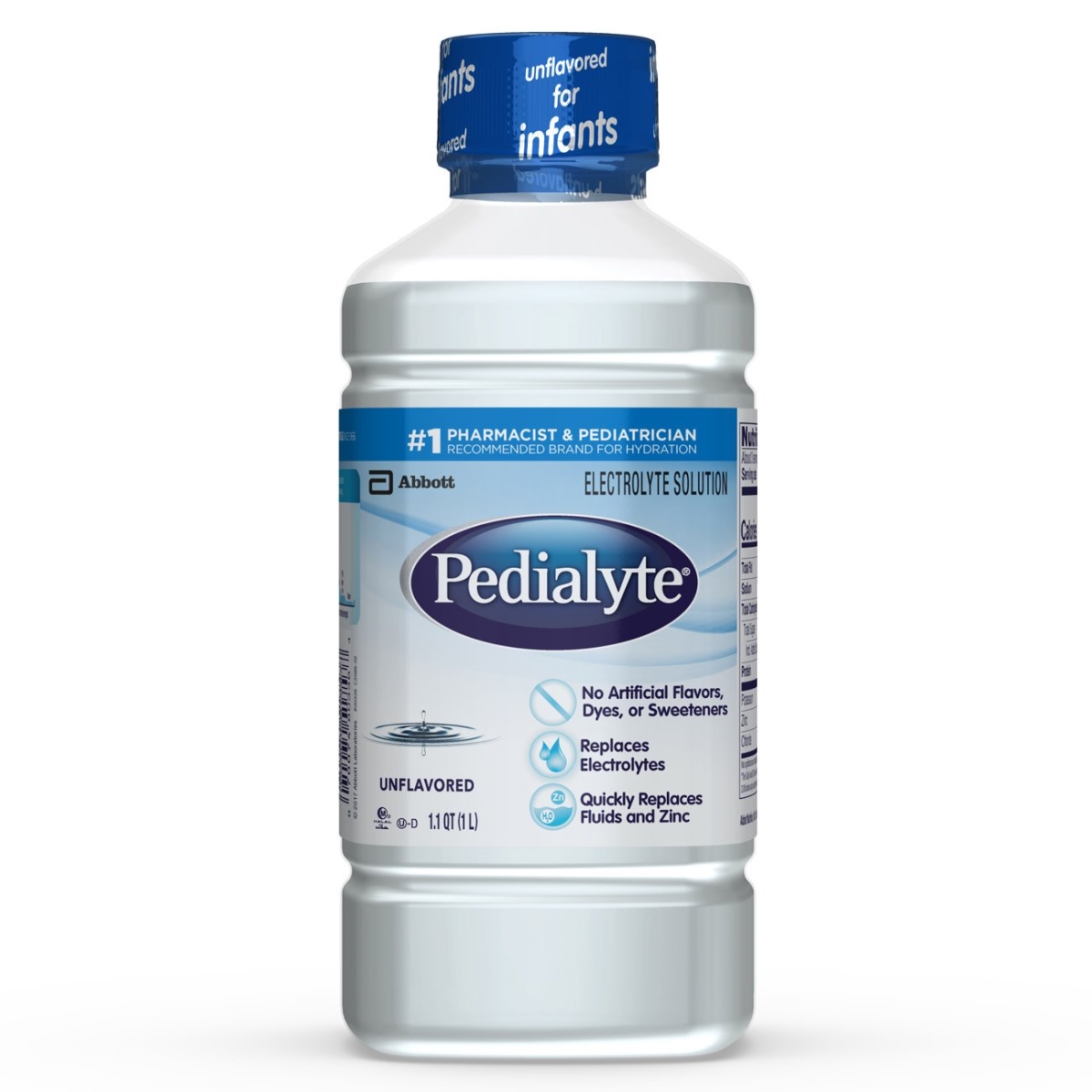 Picture of Abbott Nutrition 23602601 1 Liter Unflavored Pedialyte Pediatric Oral Electrolyte Solution